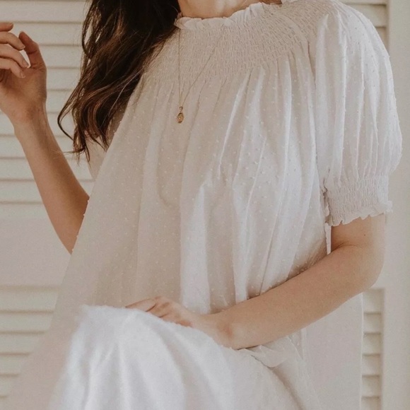 Hill House Dresses & Skirts - *NWT* Hill House White Swiss Dot Caroline Nap Dress size M